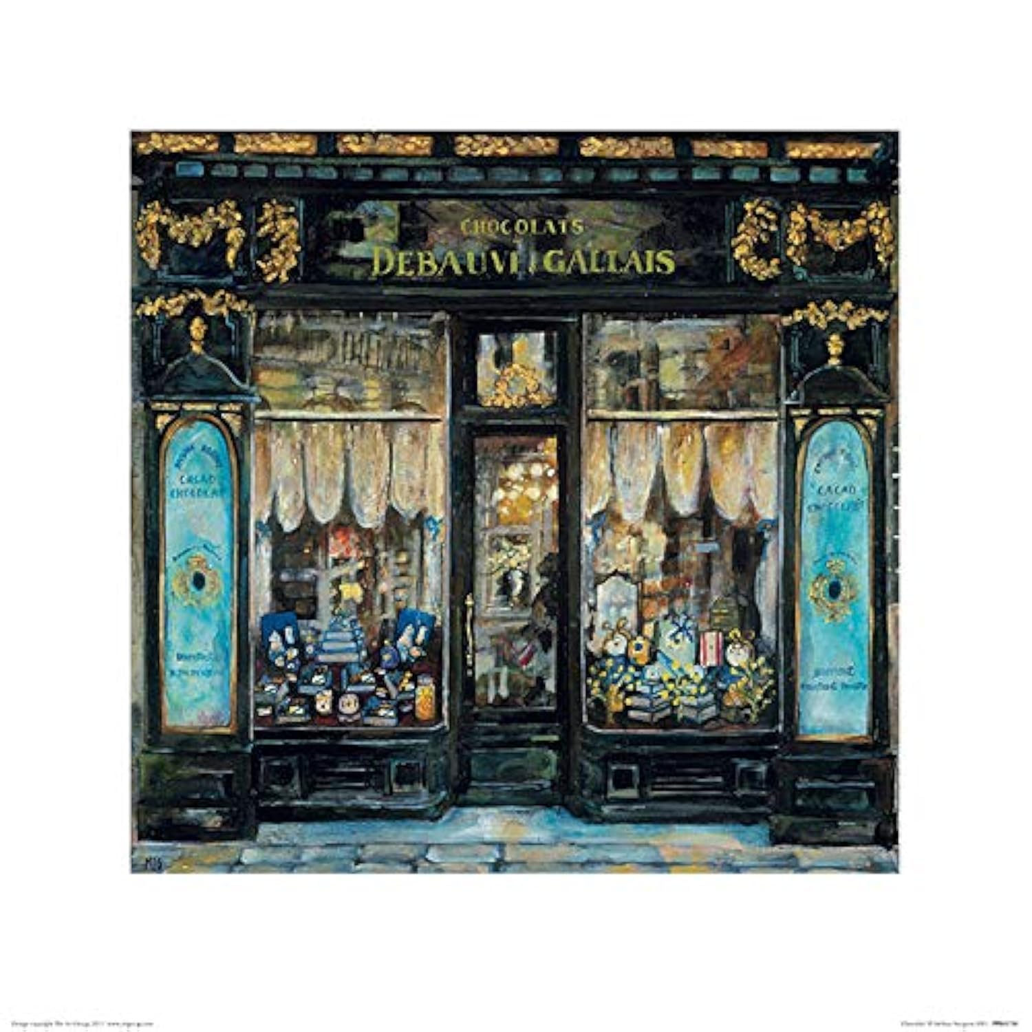 The Art Group "Melissa Sturgeon Chocolats Paper Art Print, Multi-Colour, 40 x 40 x 1.3 cm
