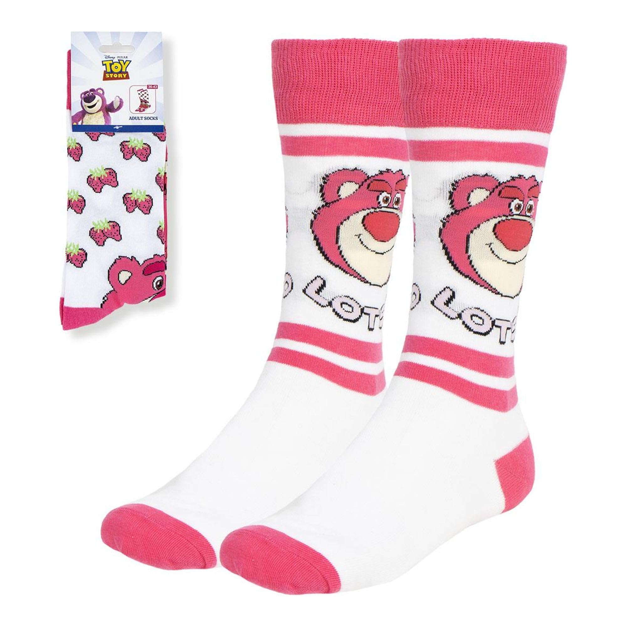 CERDÁ LIFE'S LITTLE MOMENTS | Toy Story Lotso Comfortable and Soft Socks, 1 Toy Story Sock White and Pink, 36-43