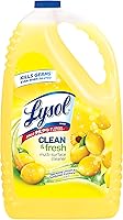 Lysol Multi-Surface Disinfectant Cleaner Pour, Kills 99.9% Germs & Viruses incl. COVID-19, Lemon Sunflower Scent, 144 oz