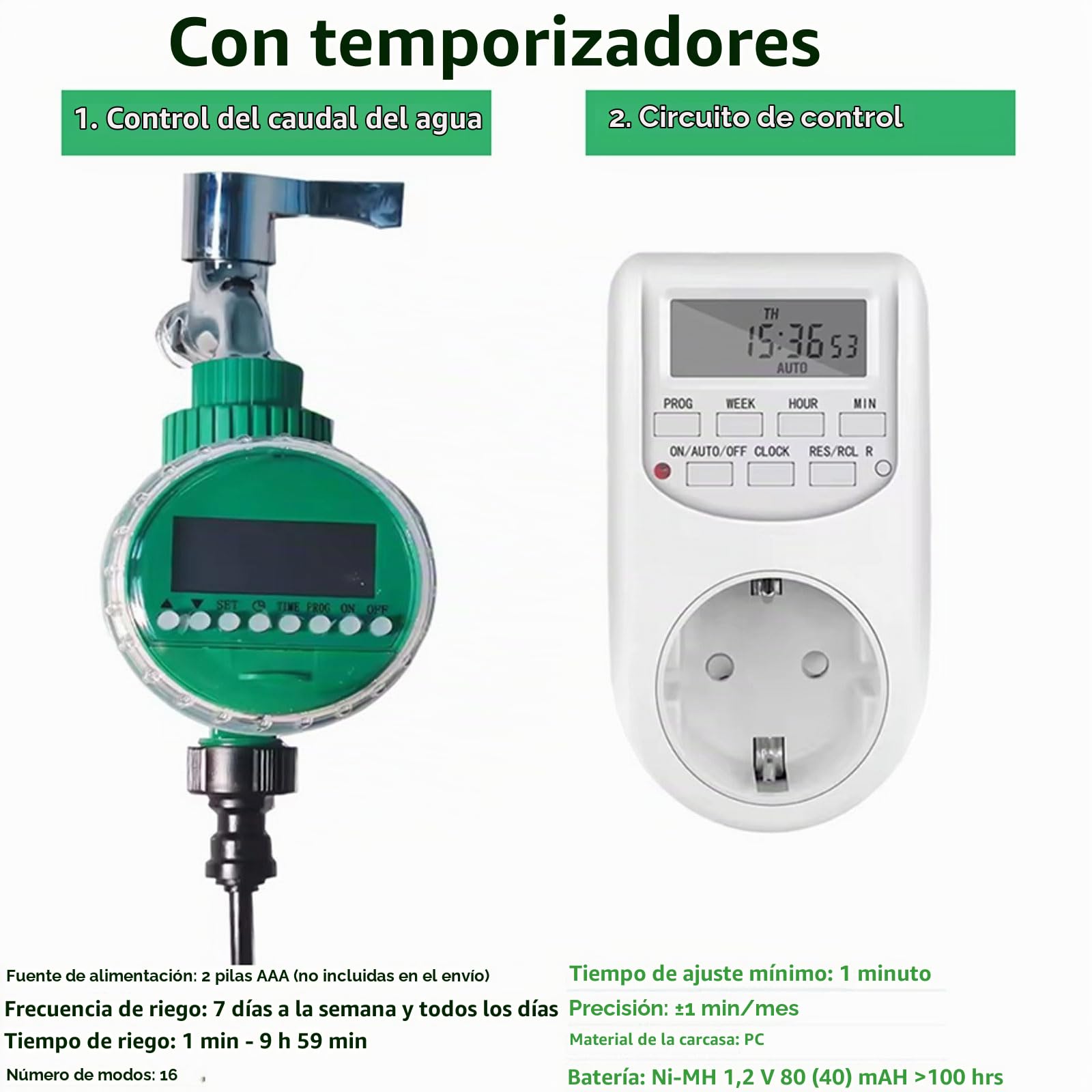 50M Sisteme de Nebulización Refrigeración con cronómetro y Bomba, Boquilla Kit de Riego Automático con Boquilla, Sisteme de Nebulización Automática para Jardín Terraza Invernadero
