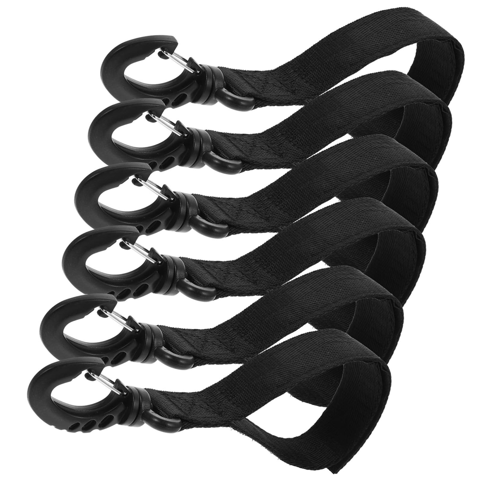 TOYANDONA Ocean Cordage Crochet pour Voilier Fixé Bateau Extérieur Ligne De Quai Élastique Crochet D'amarrage Pratique Cordon De Quai avec Crochets Nylon Black