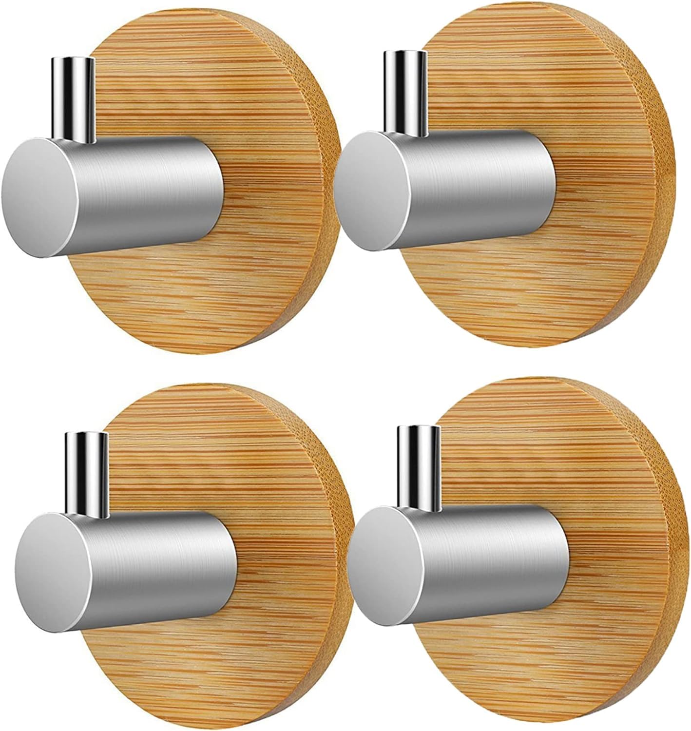 Selbstklebende Haken, Wandaufhänger, Handtuchhaken, an der Wand befestigter Haken for Aufkleben, selbstklebende Haken aus Edelstahl, Badezimmer- und Küchentürhaken for Aufhängen von Mänteln, Handtüche
