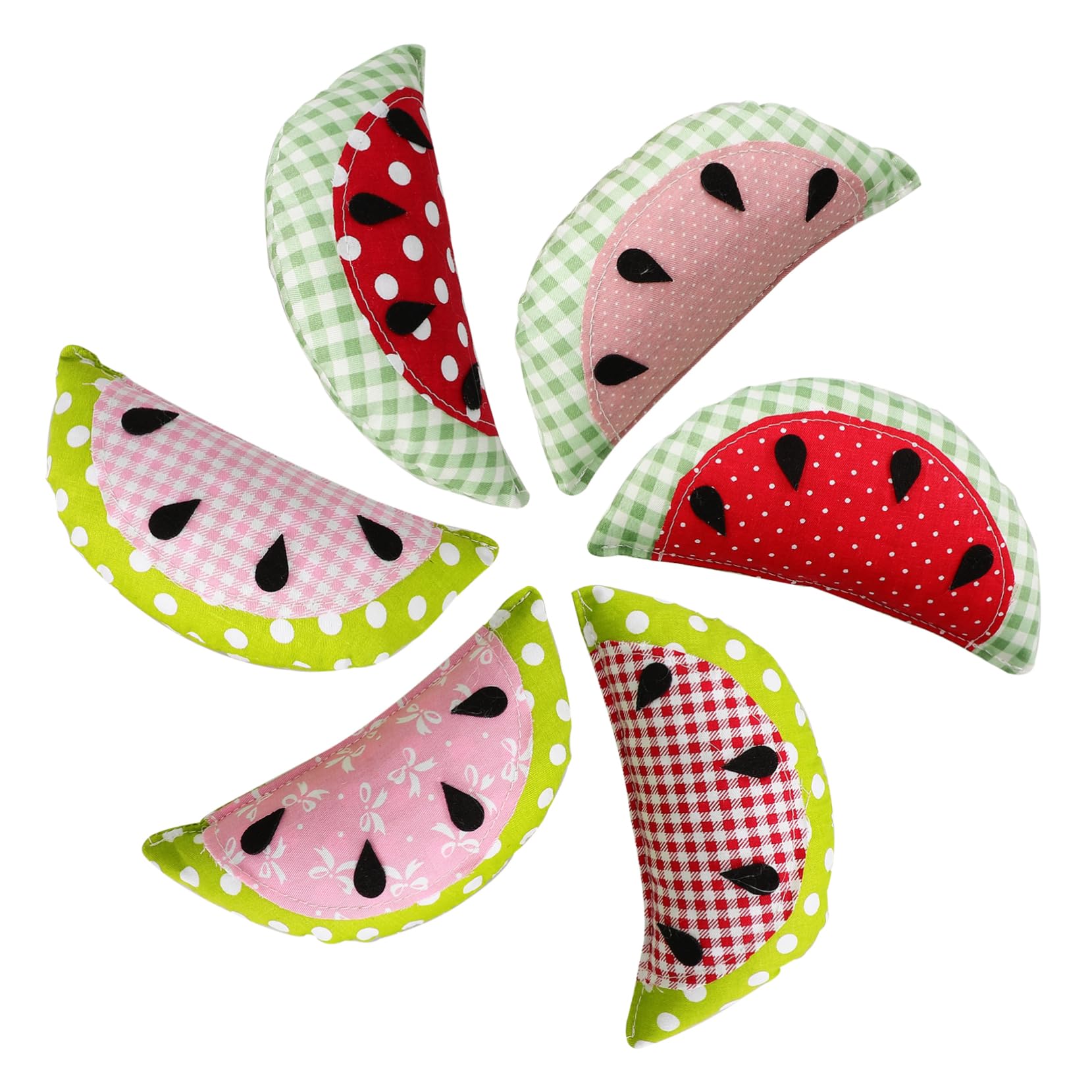 CORHAD 6pcs Watermelon Tray Decoration Watermelon Ornament Fake Fabric Watermelon Fabric Watermelon Decorations Artificial Fruits Toy Tiered Tray Watermelon Faux Watermelon Fake Fruit