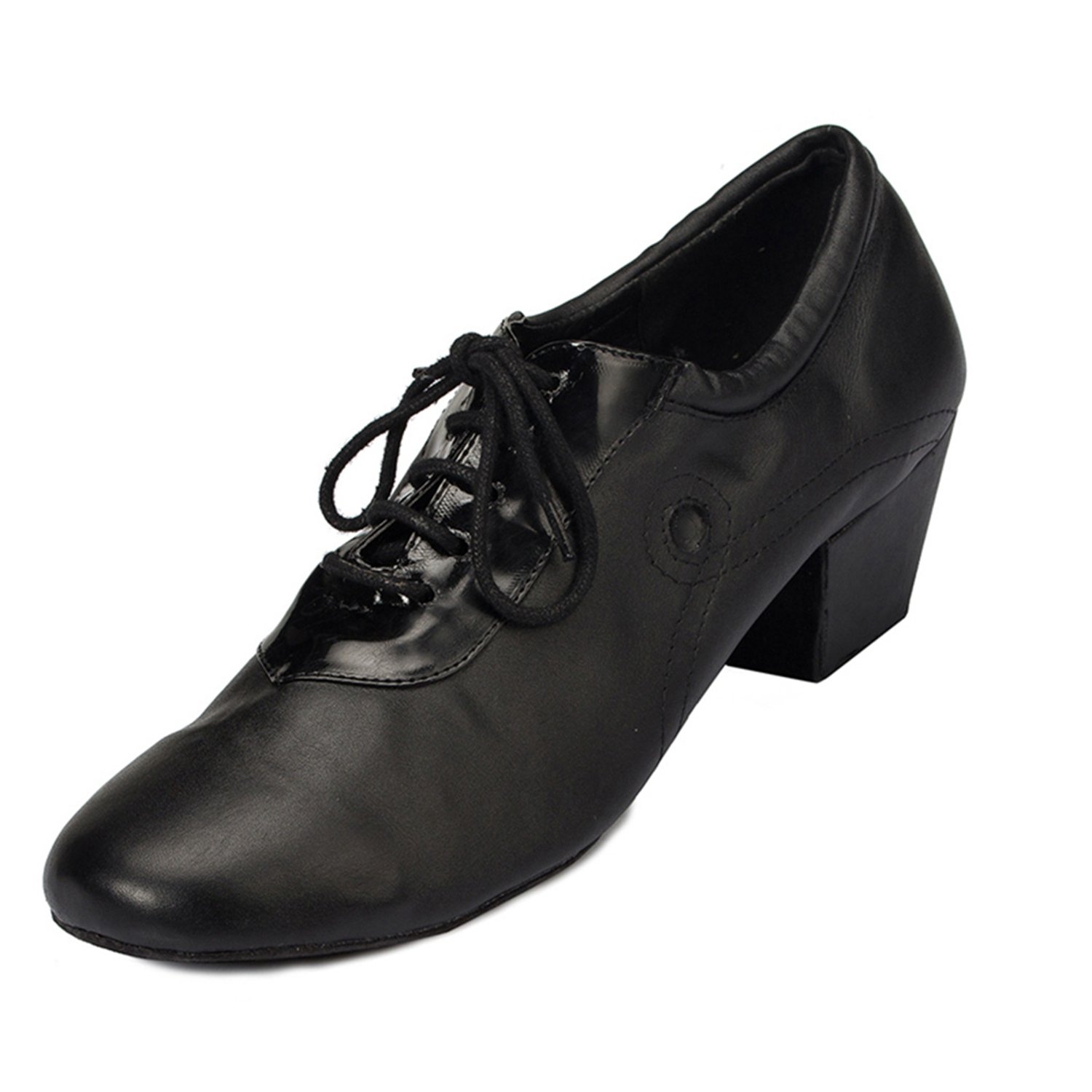 MINITOOMen's Latin Salsa Tango Laces Smooth Leather Performance Dance Shoes L073
