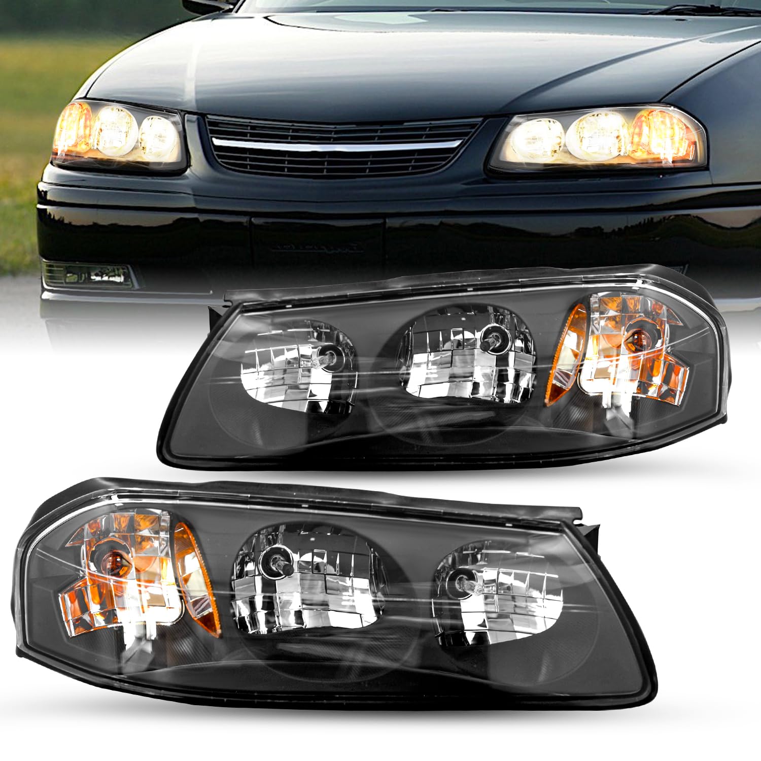 2004 Chevy Impala Headlights Headlights Assembly With Bulbs For 2006-2013  Chevy Impala \u0026 2014-2016 Impala Limited Headlight Assembly 2006-2013, image size:1500x1500