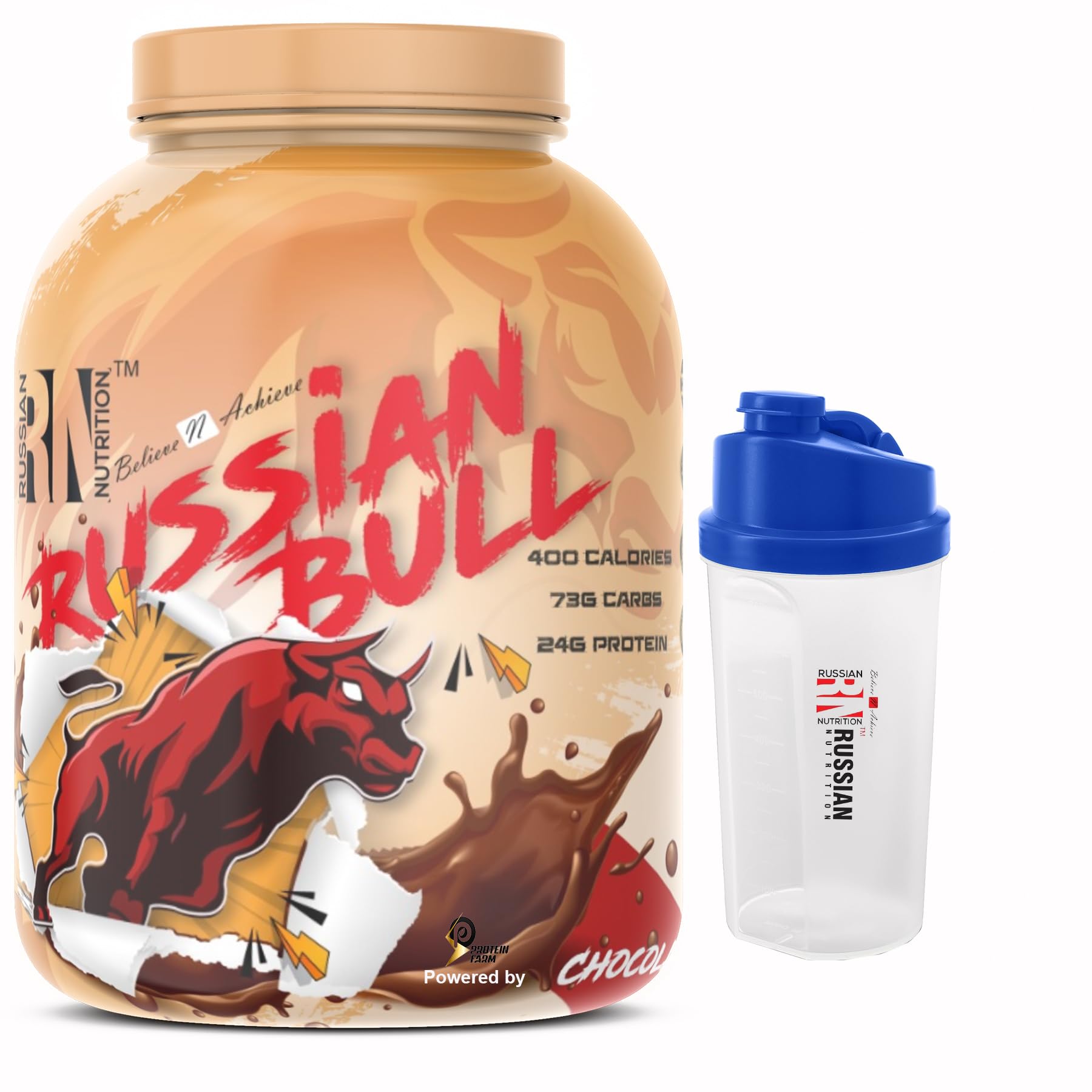 PROTEINFARM RUSSIAN BULL Weight Gainers/Mass Gainers 3KG chocolate-image-48