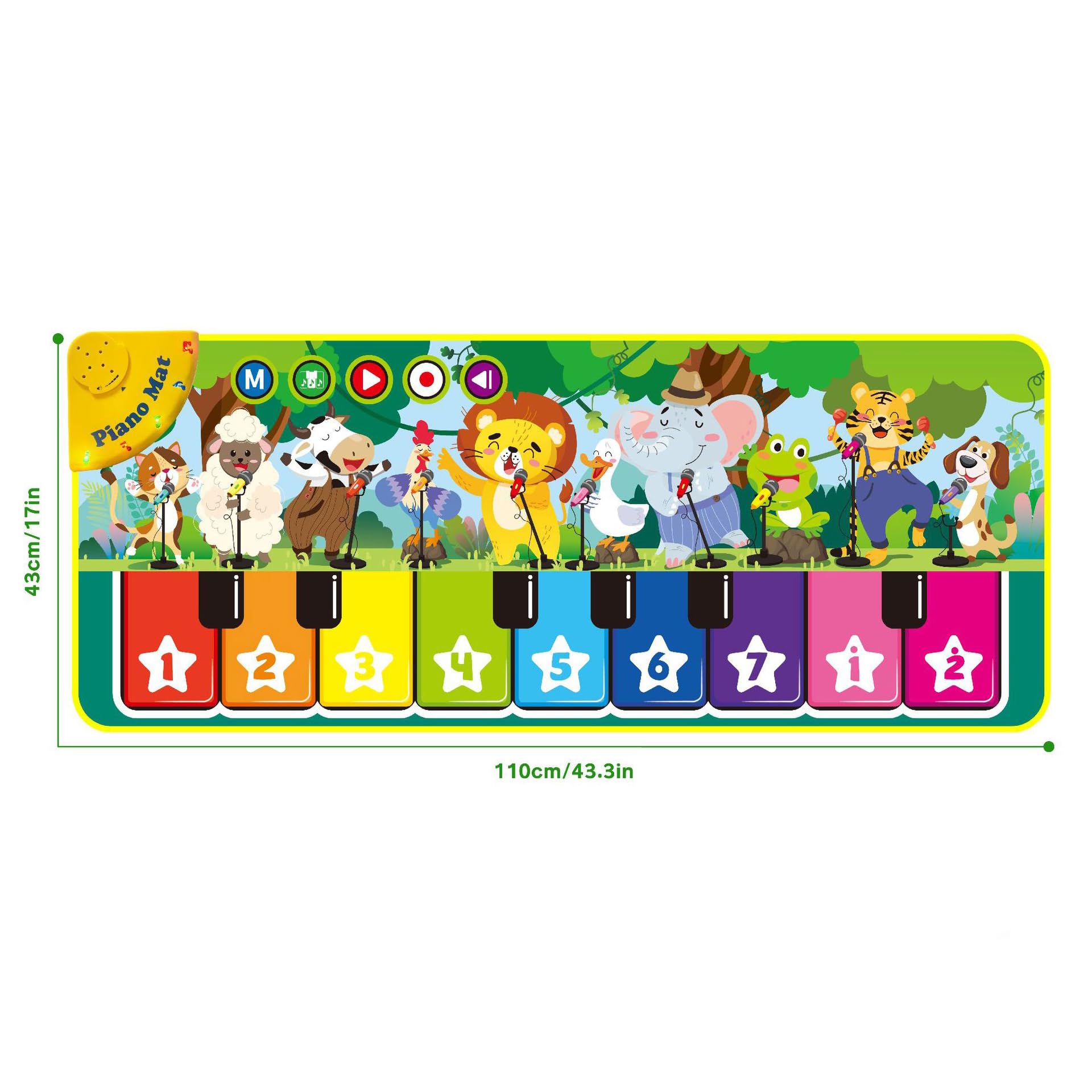 Piano Alfombra Musical para Bebés | Juguete Educativo Infantil con Sonidos y Melodías | Alfombra Musical Sensorial para Desarrollo Temprano | Ideal para Bebés y Niños Pequeños