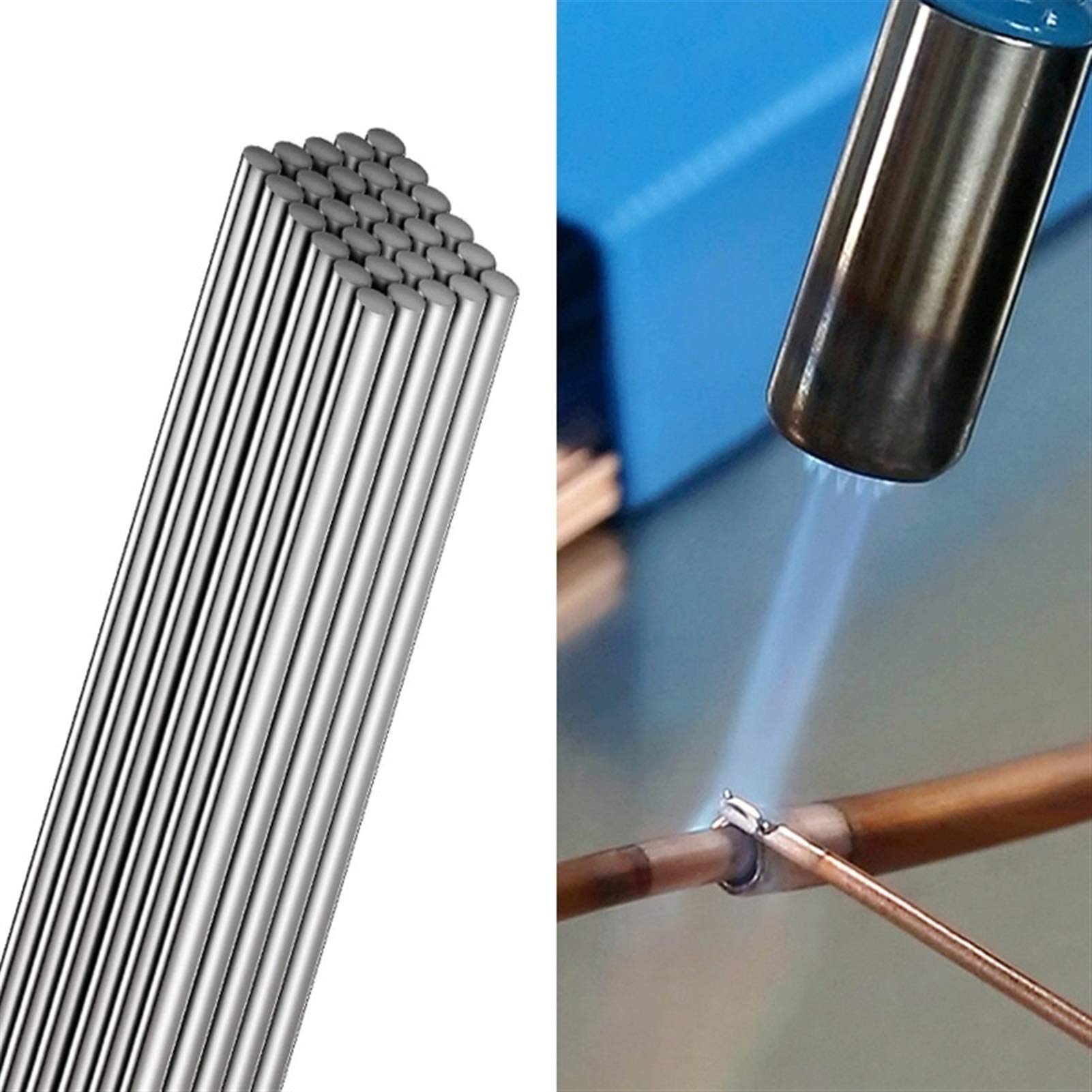 Varilla de soldadura Electrodos de soldadura con núcleo de fundente de aluminio de fusión fácil Soldadura de alambre, Varillas de soldadura simples de baja temperatura, soldador For soldar (Diámetro