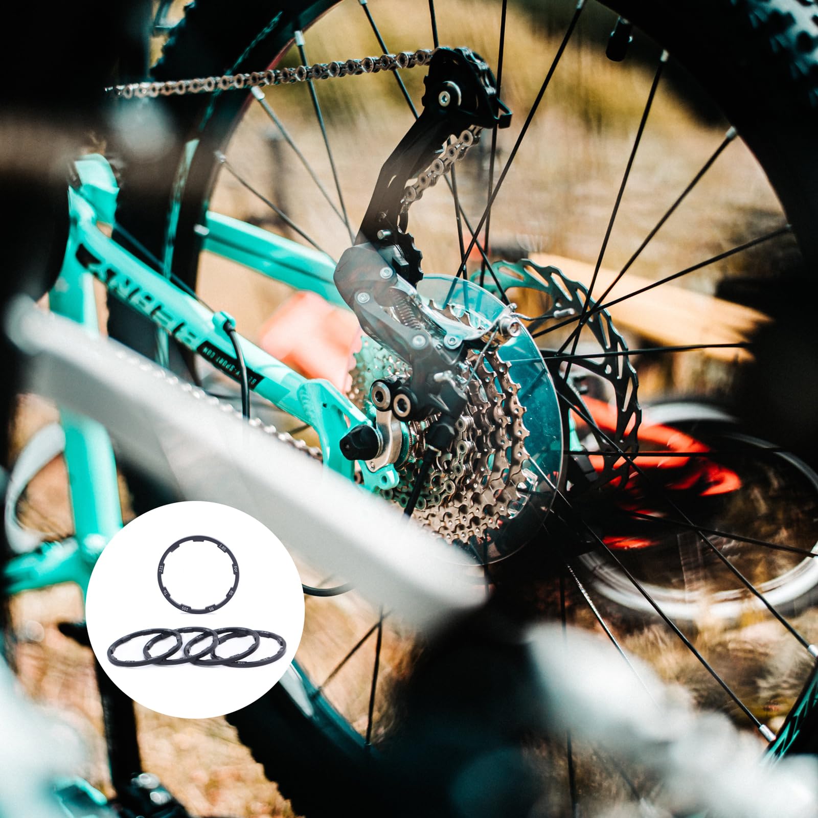 Kit 4 Distanziali Mozzo Bici - 1mm, 1.5mm, 1.85mm, 2mm Per Regolazione Volano E Movimento Centrale - Foto 3