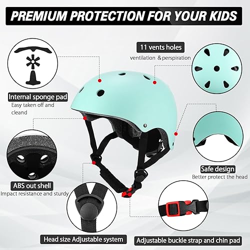 Miniatura 10 de Kingdder 8 Pcs Kids Bike Helmets Bulk, CPSC Certified Toddler Skateboard Helmet Adjustable Kids Bike Helmet Ages 5-8 Years Old Boys Girls for