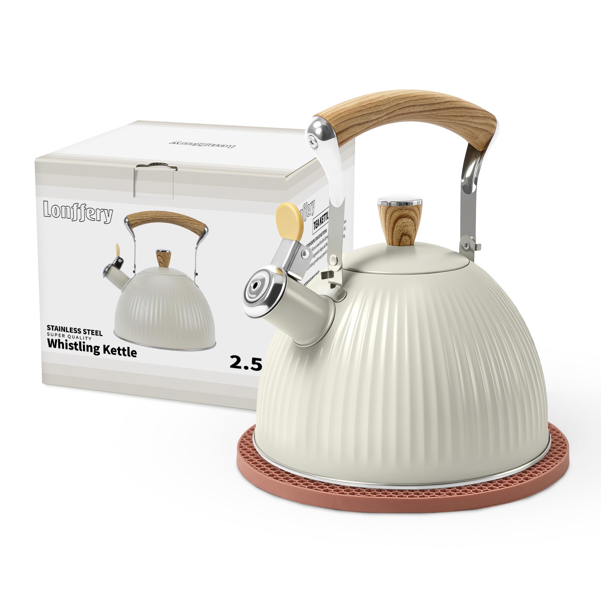 LONFFERY Tea Kettle for Stove Top,
