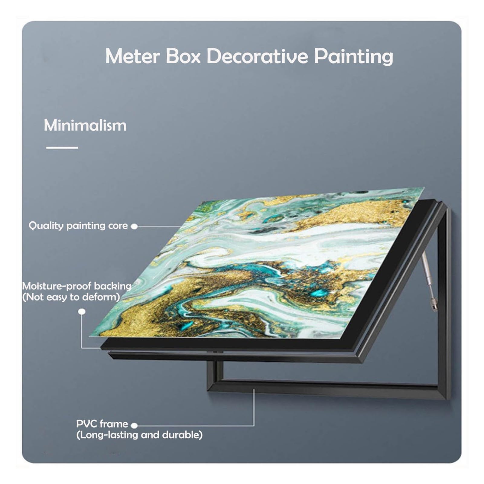Tapa Decorativa para Caja Eléctrica Tapa para Caja Fusibles Interior Cuadro Eléctrico Pared Hidráulico para Pasillo Despacho Y Dormitorio (60x80cm)