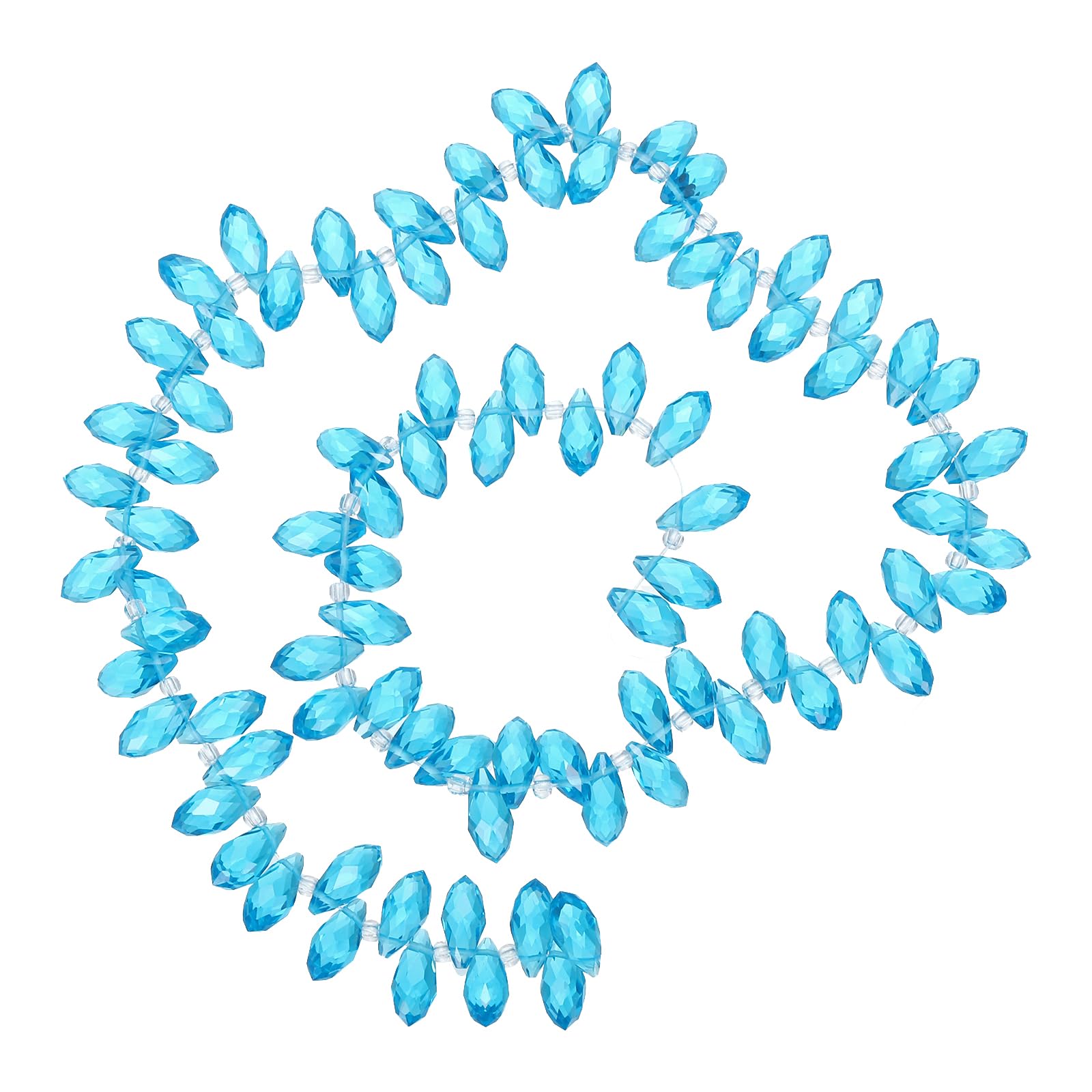 PATIKIL 2 Strands 180-190Pcs Teardrop Crystal Beads