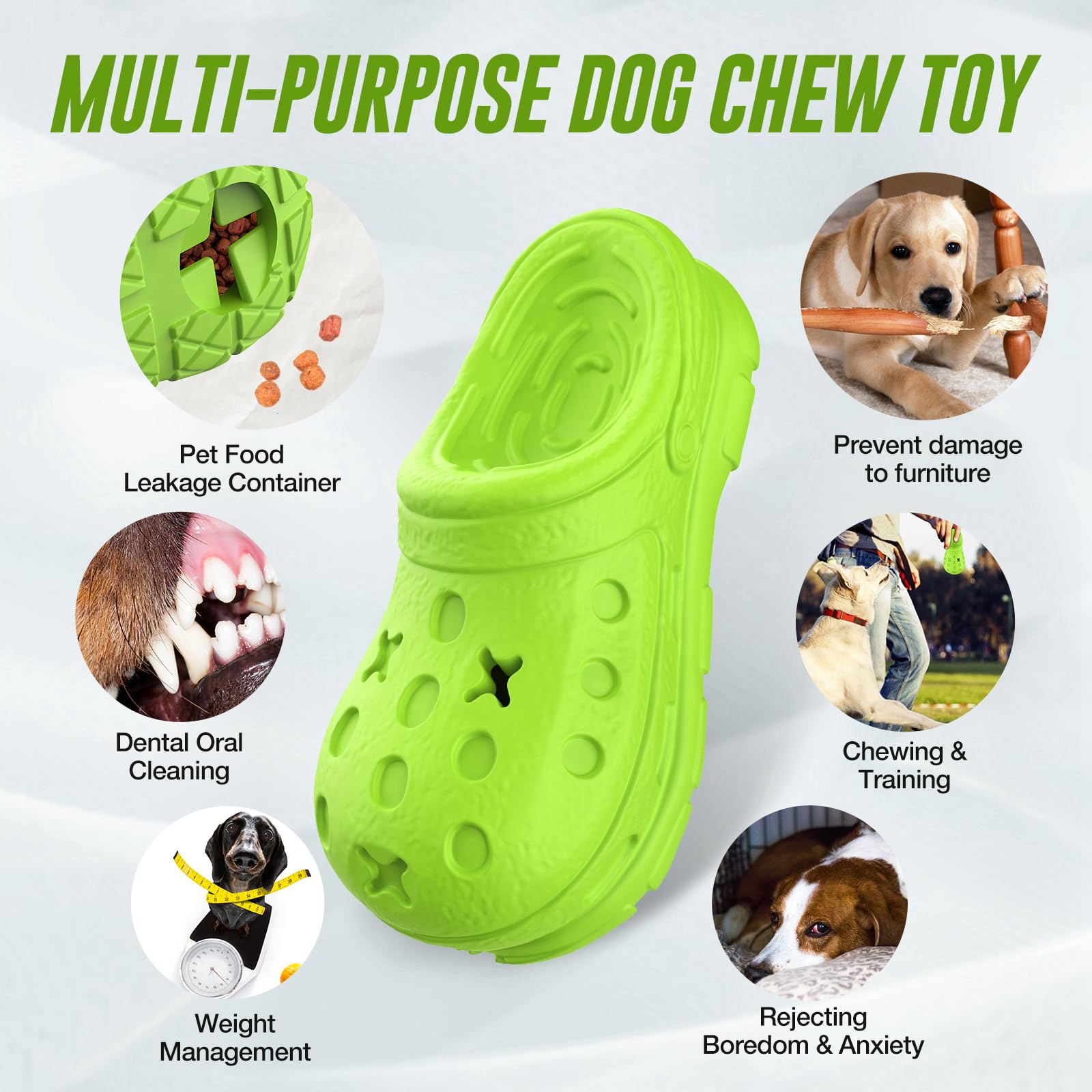 RUXAN Jouet Indestructible pour Chien - Jouet Interactif avec Goût de Bœuf - en Caoutchouc Naturel Jouets à mâcher pour Chiens de Petite Moyenne Grande Taille