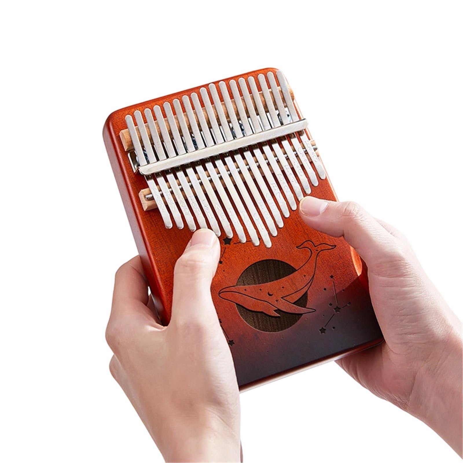 Początkująca Kalimba 21nutowa Kalimba Fortepianowa Palcowa 17 Prostych I Łatwych Do Nauczenia Dla Początkujących(17-note gradient to brown)