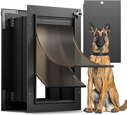 Dog Door for Wall, All Aluminum Large Doggy Door Doggie