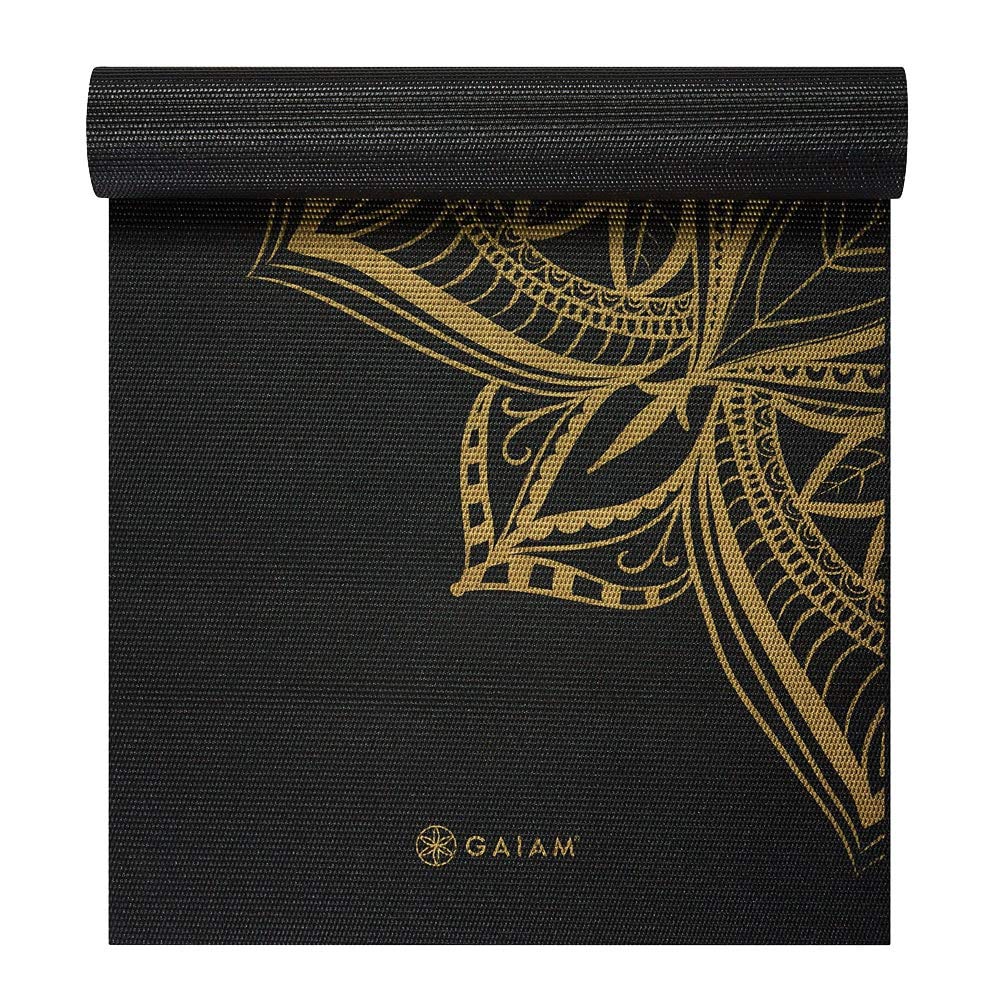 Esterilla de yoga prémium de Gaiam de 6 mm extragruesa antideslizante para todo tipo de yoga, pilates y entrenamientos de suelo (173 cm de largo x 61 cm de ancho x 6 mm de grosor).