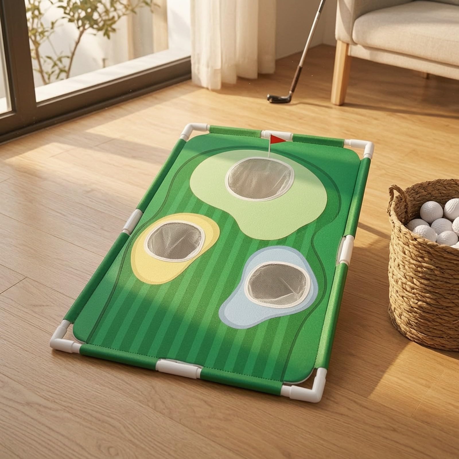 Golf-Putting-Matte mit Zielscheiben