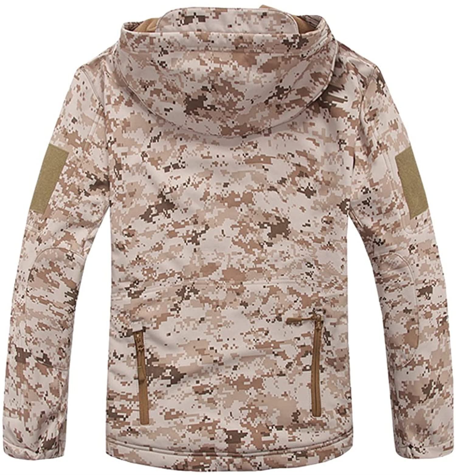 Kelmon Uomo Tattico Softshell Giacca Multifunzionale Outdoor Camouflage Militare Pile Fodera Impermeabile Antivento Calda Cappuccio Cappotto