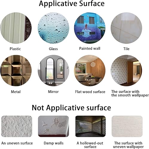 Miniatura 6 de CREATCABIN 32 calcomanías redondas de acrílico para pared, espejos circulares, calcomanías de pared de varios tamaños, círculo autoadhesivo para