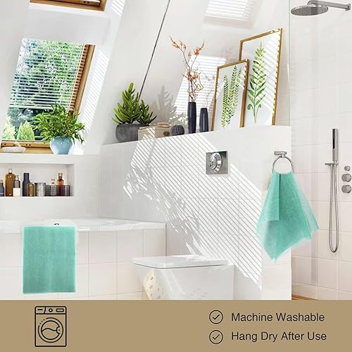 Vista 159 de Juego de ducha de 3 piezas de red exfoliante africana de estilo brillante, esponjas de baño largas para una piel suave y refrescada, el brillo