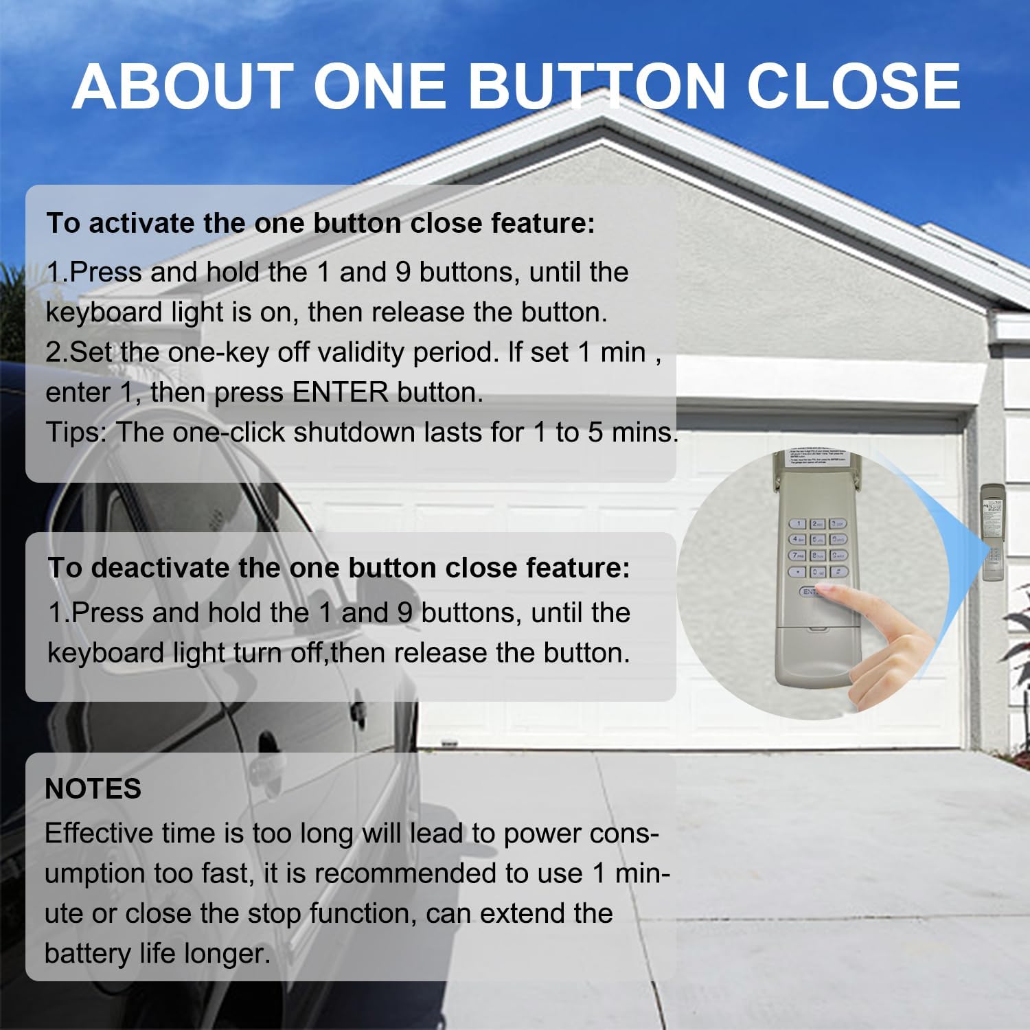 2026 Upgraded Universal Garage Door Opener Keypad for Liftmaster Chamberlain Craftsman Openers Produced Since 1993, Wireless Keypad Keyless Entry, Replaces 877MAX 878MAX, Safe Security