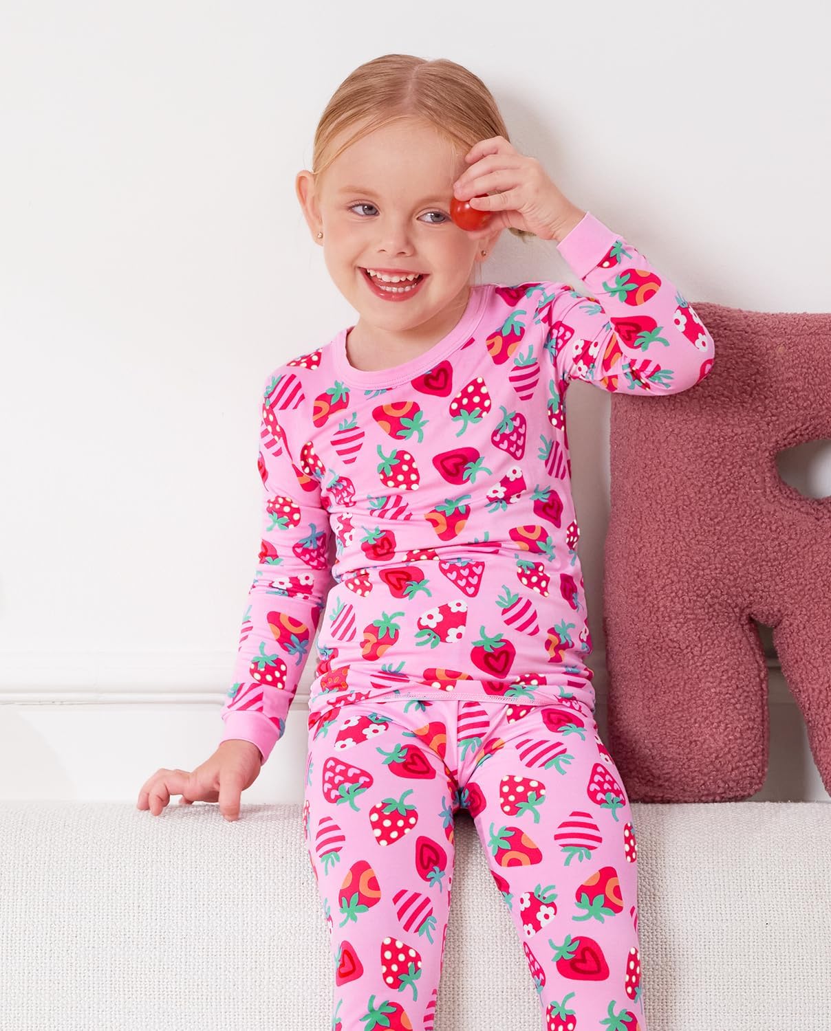 Bamboo Viscose Toddler Girls Kids Pajama Sets 12M-8Y Snug fit Long-Sleeve Softness Sleepwear Pjs 2pcs Jammies - Image 2
