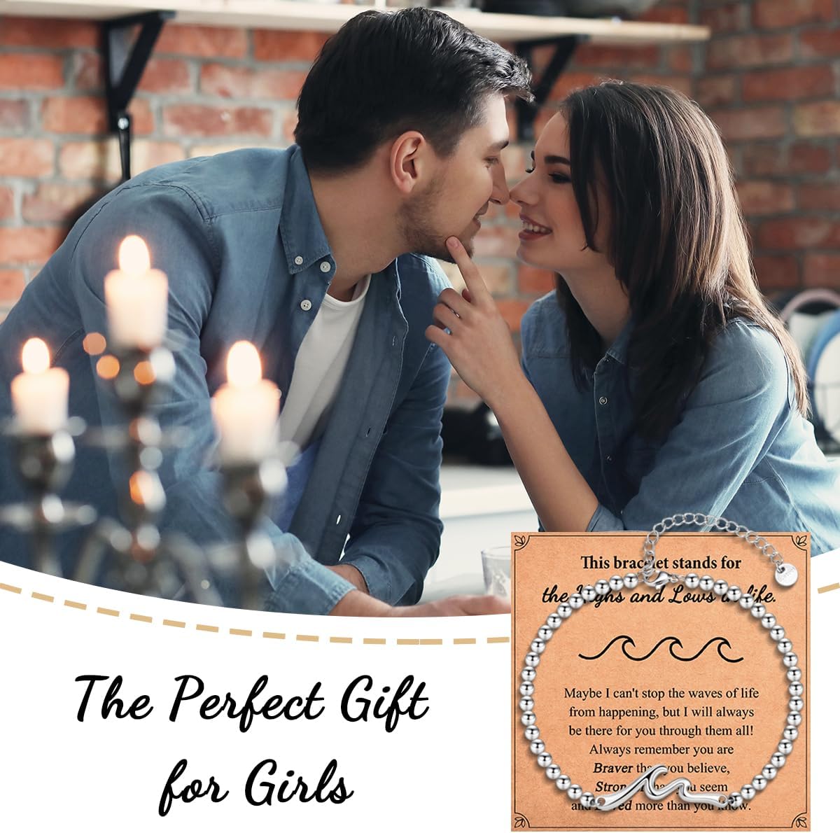 Inspirational Gifts for Women, Wave of Life Inspirational Bracelet, Thinking of You Cheer Up Get Well Encouragement Gifts for Women Friends, Life is Tough But So are You