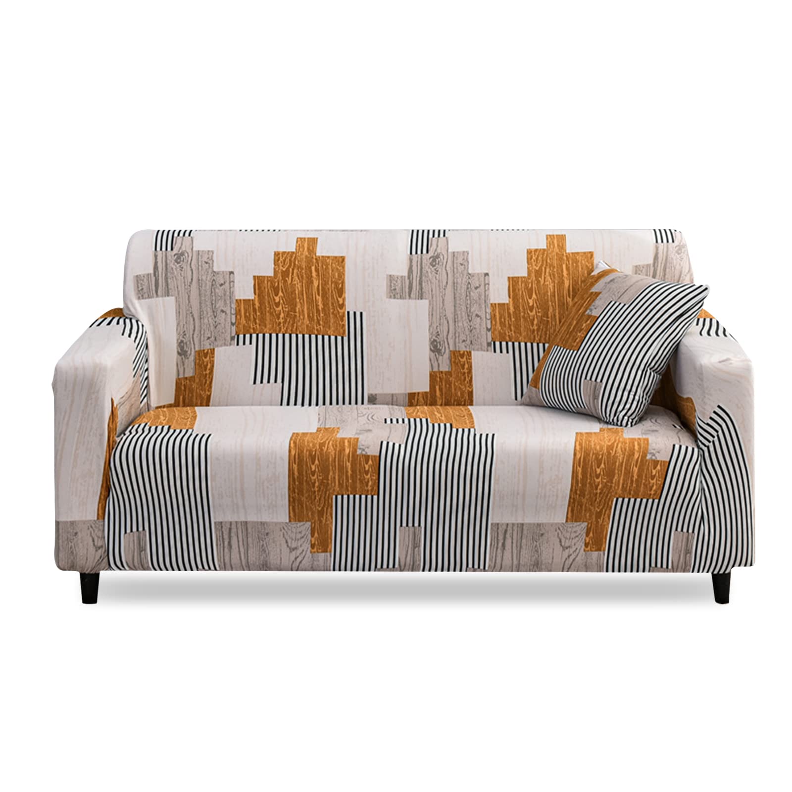 Housses de canapé à imprimé extensible en tissu spandex doux lavable