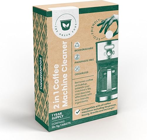 Miniatura 3 de Tabletas limpiadoras para cafetera, suministro de 1 año, compatible con todas las máquinas, incluyendo Breville, Delonghi, Nespresso, Keurig y más.