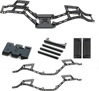 RC Frame Chassis Kit for 1/10 RC Rock Crawle, Gen2 Carbon Fiber LCG Chassis Rails Kit, 72g Lightweight Thickened Cheater Rigs Frame Rails for 1/10 RC Rock Crawler Axial SCX10 (Gen2 LCG Chassis Kit)