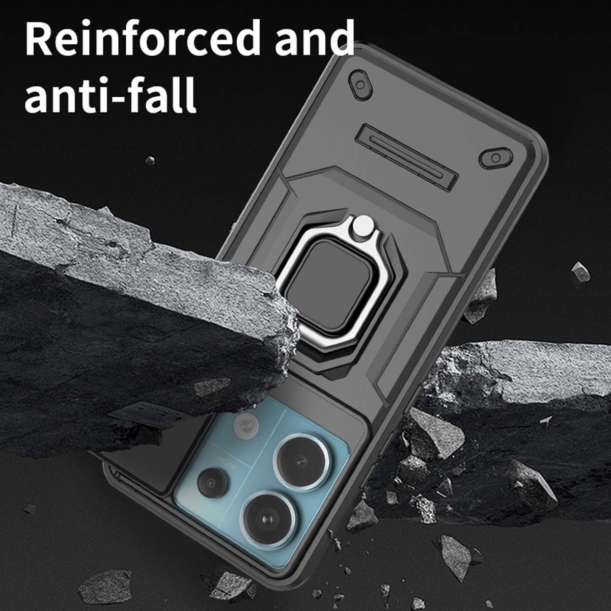 Custodia Redmi Note 12 4G Rossa con Finestra | Cover Anti-Caduta