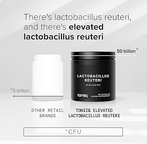 Vista 5 de Toniiq 50 mil millones de UFC Lactobacillus Reuteri probiótico 50mg por porción - Probióticos L Reuteri - Probiótico Lactobacillus Reuteri