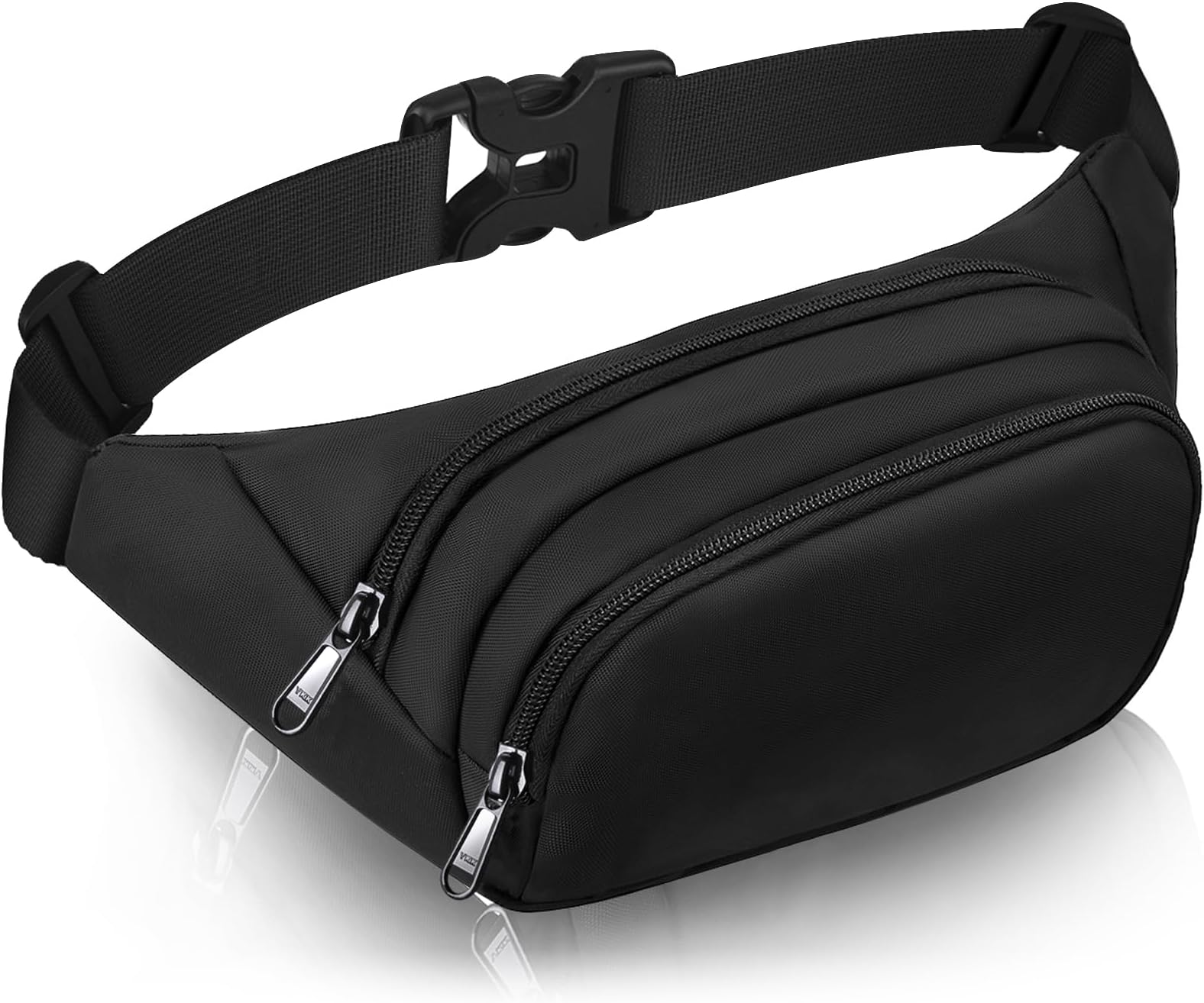 Large Fanny Pack for Women Men - Syican Waist bag with 3-Zipper Pockets, Gifts for Enjoy Sports Traveling Workout Casual Hands-Free crossbody bags Fits MAX 7.9'' iPad & 6.6'' Phone