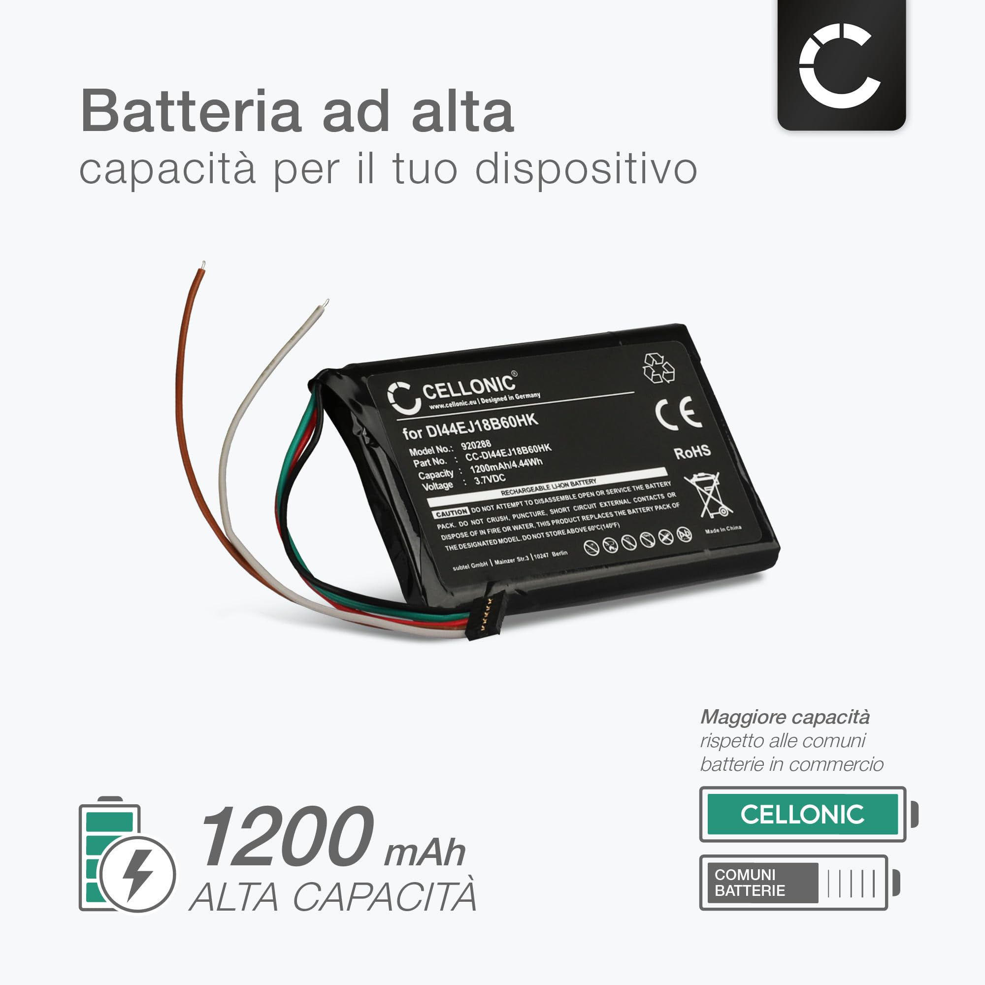 CELLONIC® Bateria 361-00035-06, 361-00035-15 1200mAh do Garmin Edge 1000 (010-01161-00) / Edge Explore 1000 System nawigacji GPS, wymienny akumulator