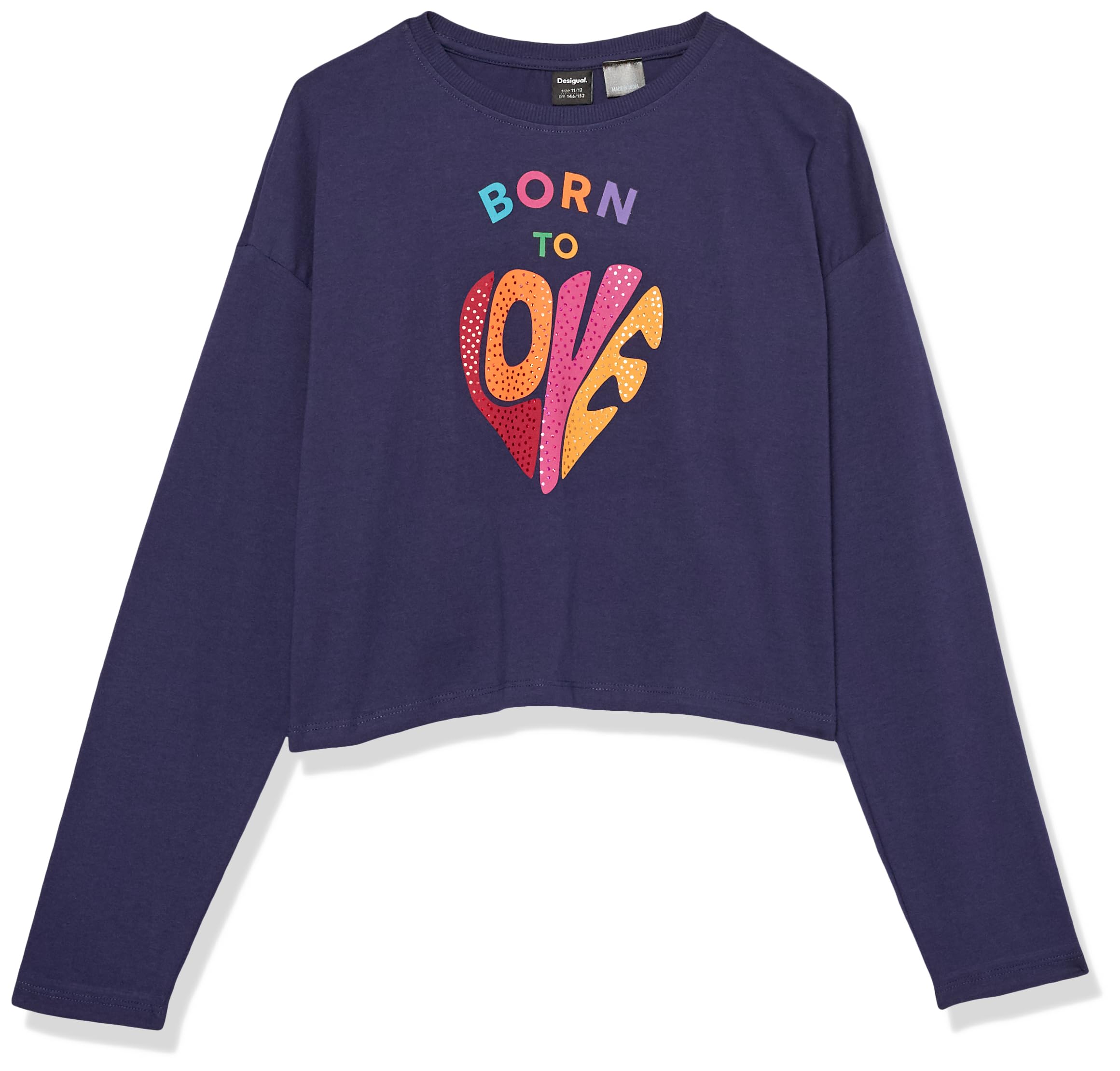 T-shirt Desigual Pour Garçon - Taille 13-14 Ans - Manches Longues Multicolore - Occasion Très Bon état