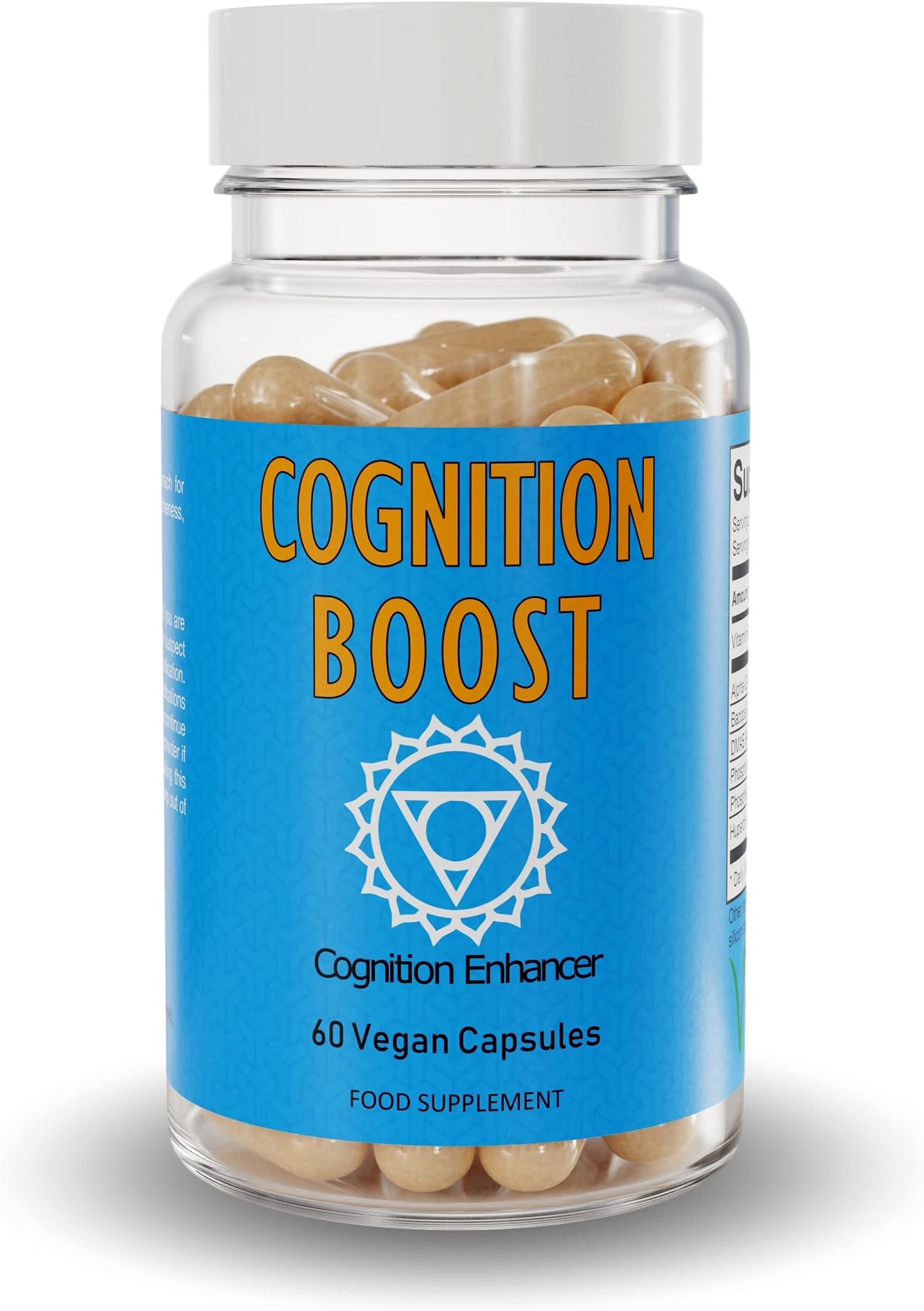 Cognition Boost by Soul Juice | 60 Vegan Capsules | Best Natural Memory Nootropic Brain Supplement w/ Alpha-GPC, Phosphatidylserine, Bacopa & Huperzine A Extract | UK Manufactured & GMO Free