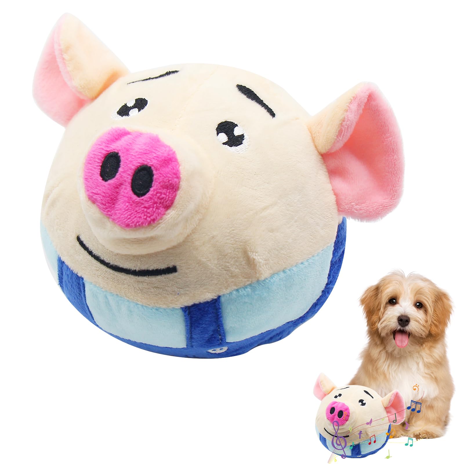 Fengyang Peluche Eléctrico para Saltar para Mascotas, Juguete de Peluche para Mascotas con Movimiento Activo, Juguetes en Movimiento para Perros, Juguetes Interactivos para Perros