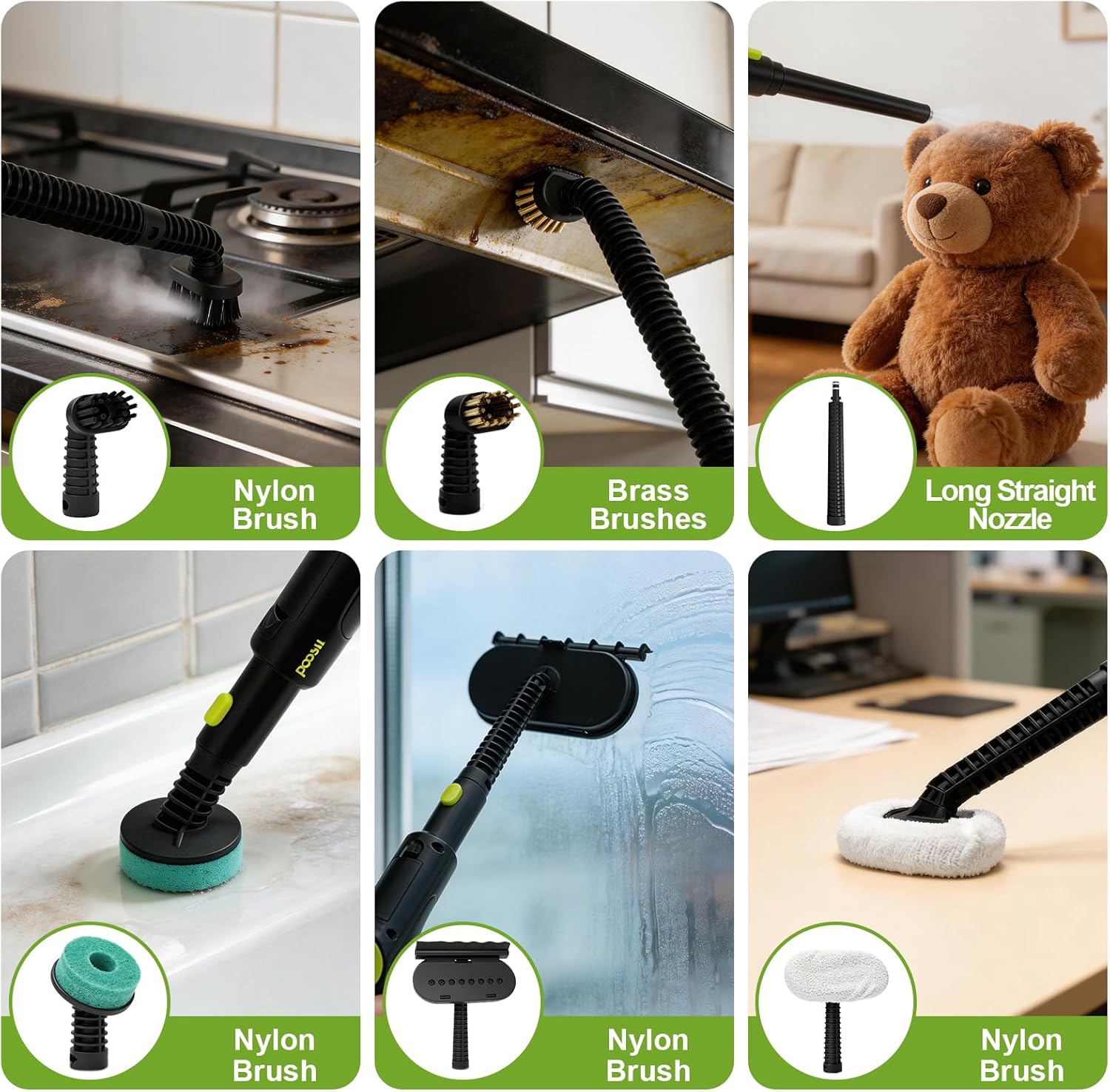 Handheld Steam Cleaner for Home, 10s Fast Heat Up Steamer, 1500W Portable Steam Cleaning with Dual Safety Lock.400ml Large Water Tank for Bathroom, Toilet, Kitchen, Grout, Window, Car