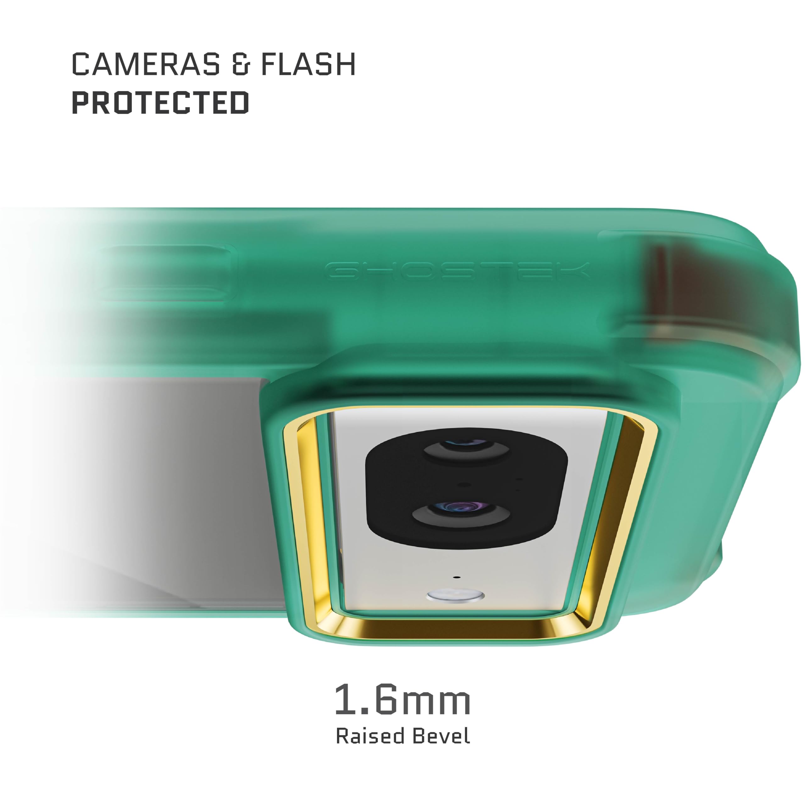 Ghostek Covert - Funda transparente para Google Pixel 8, compatible con carga inalámbrica, silicona transparente, a prueba de golpes (6.2 pulgadas, verde azulado)