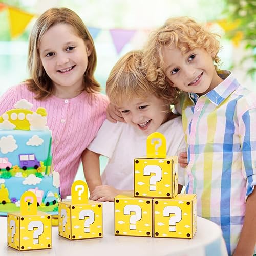 Miniatura 8 de Eaezerav 24 cajas de regalo para fiestas temáticas de videojuegos, caja de regalo de videojuegos, bloques de ladrillos, cajas de golosinas de cartón