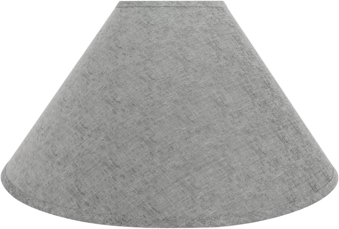 Aspen Creative 32592A, Transitional Hardback Empire Shaped Spider Construction Lamp Shade in Grey, 23" Wide (7" x 23" x 14")