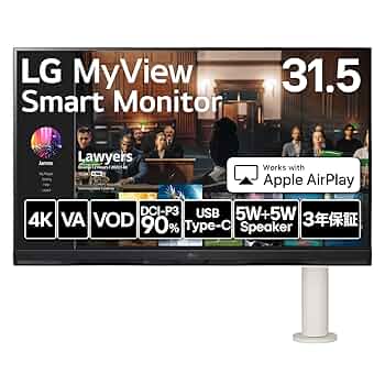 LG 31.5インチ 4K モニター x2 & モニターアーム 32UN880-B | モニター | LG JP