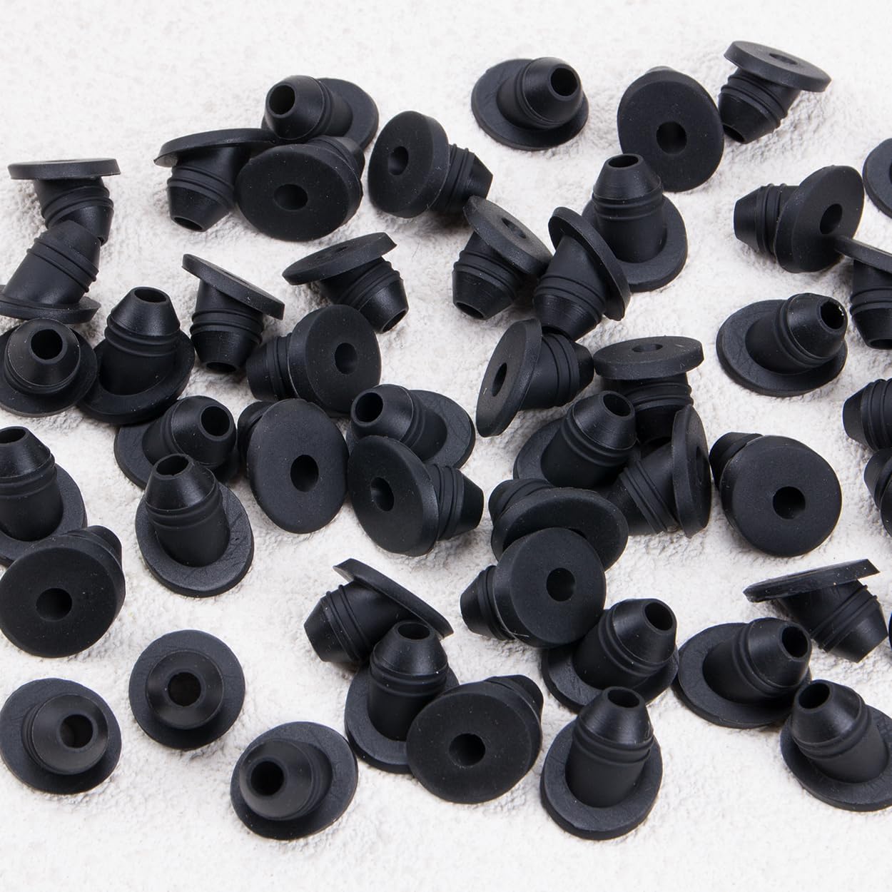 KOOBOOK 50Pcs 30 Degree Cable Railing Grommets Angle Beveled Protector Sleeves for 1/8", 5/32", 3/16" Cables for Metal Cable Railing Posts