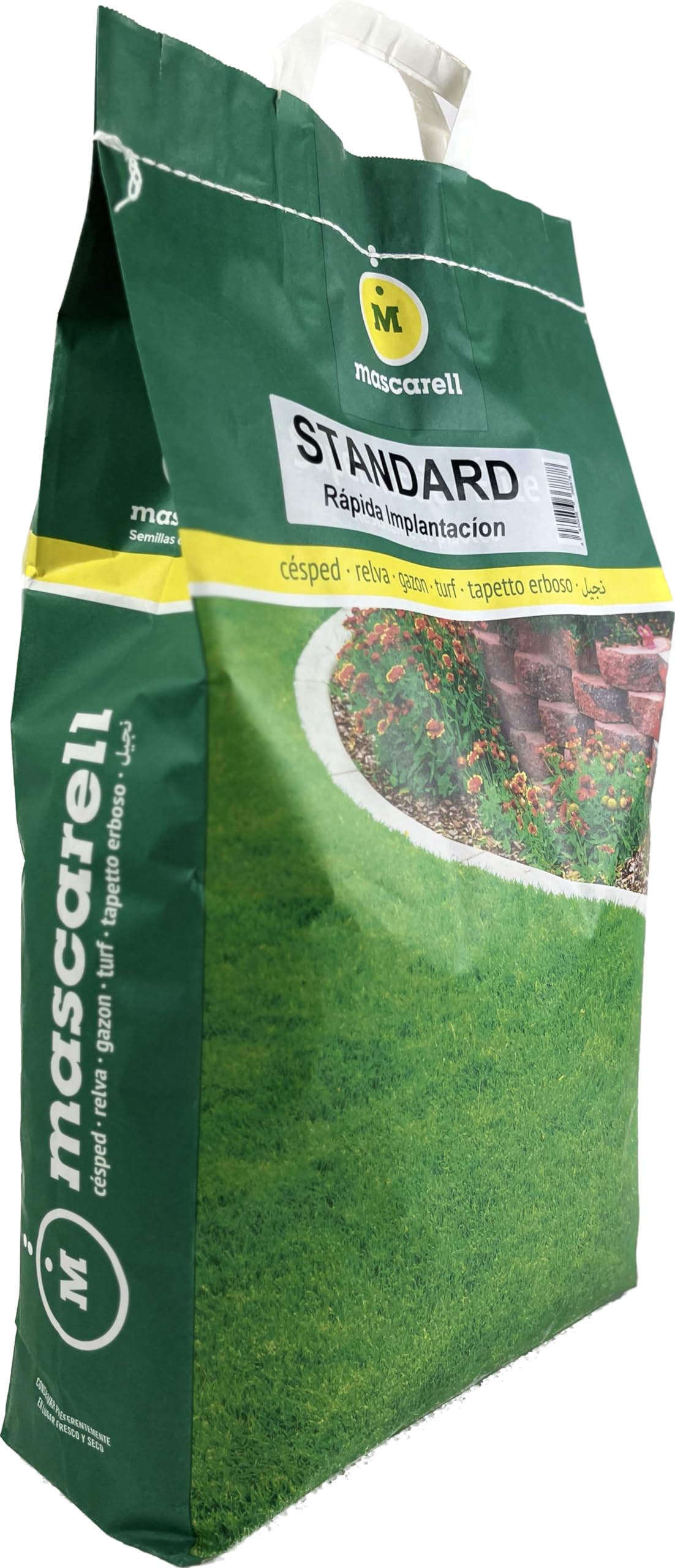 Mascarell Semillas, STANDARD, Semillas de Césped, Verde y Duradero, Compacto y Resistente, 5 KG