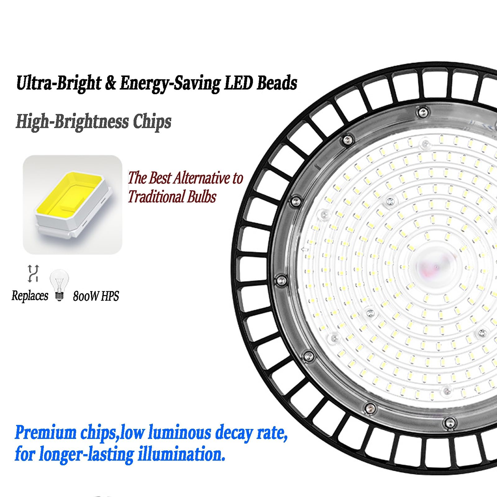 Value 20-Pack 150W UFO High Bay Shop Light 6000K 19 500LM High Bay LED Factory Lights Replaces 800W — view 4