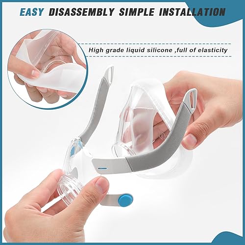 Miniatura 4 de Paquete de 2 cojines de repuesto para F20 (M)  Sello fiable, ajuste cómodo y duradero  Cubre nariz y boca  Compatible con el marco original