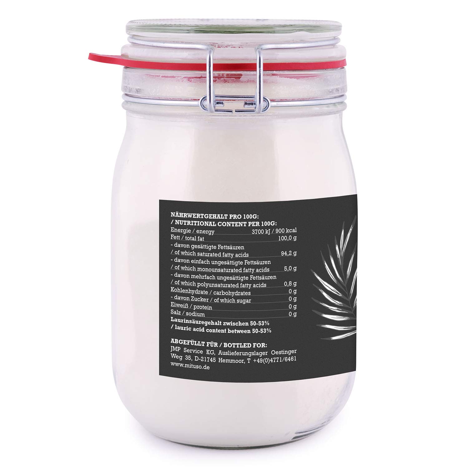 mituso Bio Kokosöl, nativ, 3er Pack (3x 1000ml) im Bügelglas
