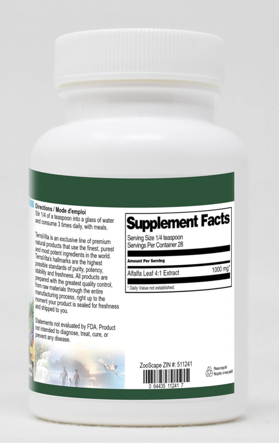 Extra Strength Alfalfa Leaf 4:1 Extract Powder (1 oz, ZIN: 511241) - 3 Pack