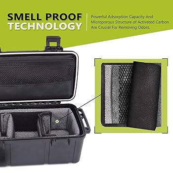 Amazon.com: OZCHIN Black Stash Box Resistant Smell Proof